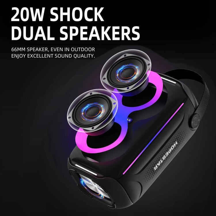 HOPESTAR Party200 mini Portable Tone Pulse RGB Light Bluetooth Speaker(Blue)