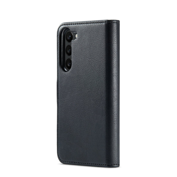 For Samsung Galaxy S23+ 5G DG.MING Crazy Horse Texture Detachable Magnetic Leather Case(Black)