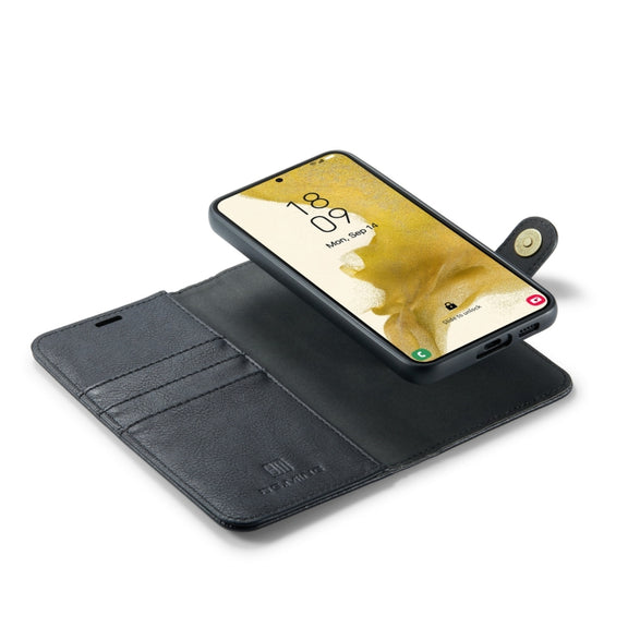 For Samsung Galaxy S23+ 5G DG.MING Crazy Horse Texture Detachable Magnetic Leather Case(Black)