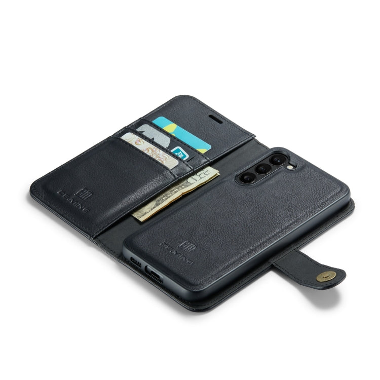 For Samsung Galaxy S23+ 5G DG.MING Crazy Horse Texture Detachable Magnetic Leather Case(Black)