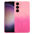 For Samsung Galaxy S22+ 5G Liquid TPU Silicone Gradient MagSafe Phone Case(Pink Red) - Galaxy S22+ 5G Cases by PMC TechLife | Online Shopping South Africa | PMC TechLife | Buy Now Pay Later Mobicred