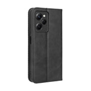 For Xiaomi Redmi Note 12 Pro 5G Speed / Poco X5 Pro Magnetic Buckle Retro Texture Leather Phone Case(Black)