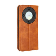 For Honor X9A / X40 / Magic5 Lite 5G Magnetic Buckle Retro Texture Leather Phone Case(Brown)