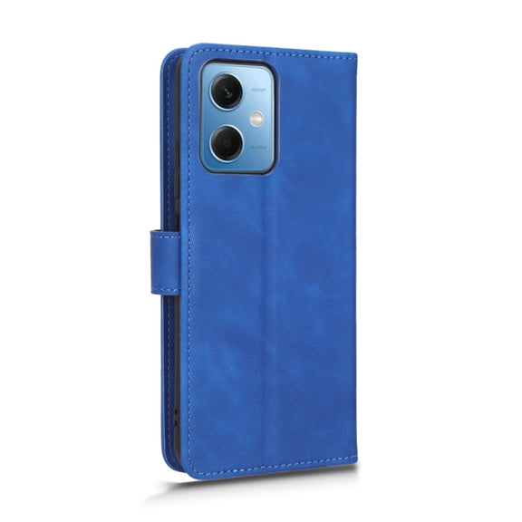 For Xiaomi Poco X5 5G / Redmi Note 12 5G Skin Feel Magnetic Flip Leather Phone Case(Blue)