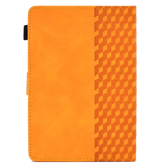 For 8.0 inch Universal Tablet Rhombus Embossed Leather Case(Khaki)