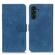 For Samsung Galaxy A24 4G KHAZNEH Retro Texture Flip Leather Phone Case(Blue)