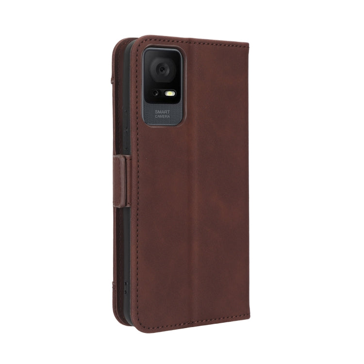 For TCL 405 / 406 T506D Skin Feel Calf Texture Card Slots Leather Phone Case(Brown)