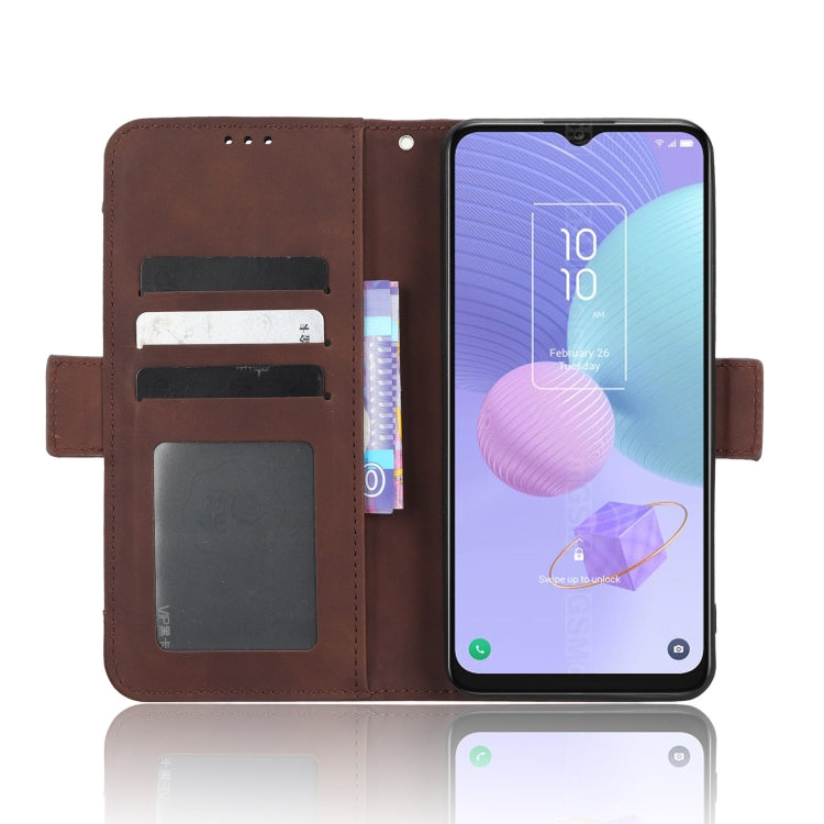 For TCL 405 / 406 T506D Skin Feel Calf Texture Card Slots Leather Phone Case(Brown)