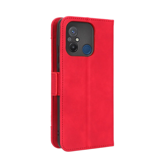 For Xiaomi Redmi 12C / 11A Skin Feel Calf Texture Card Slots Leather Phone Case(Red)