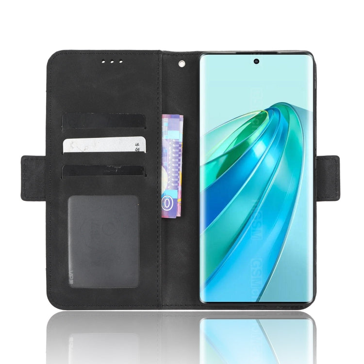 For Honor X9A / X40 / Magic5 Lite 5G Skin Feel Calf Texture Card Slots Leather Phone Case(Black)