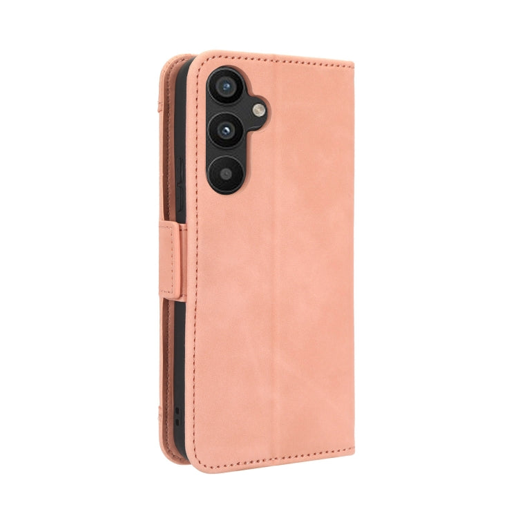 For Samsung Galaxy A34 5G Skin Feel Calf Texture Card Slots Leather Phone Case(Pink)