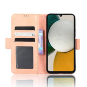 For Samsung Galaxy A34 5G Skin Feel Calf Texture Card Slots Leather Phone Case(Pink)