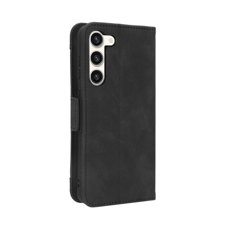For Samsung Galaxy S23 5G Skin Feel Calf Texture Card Slots Leather Phone Case(Black)