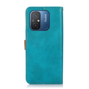 For Xiaomi Redmi 12C/11A KHAZNEH Cowhide Texture Flip Leather Phone Case(Blue)