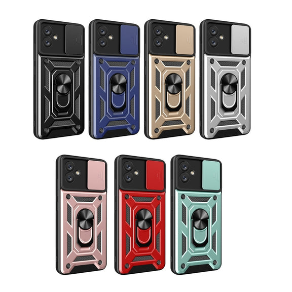 For Samsung Galaxy A04e Sliding Camera Cover Design Phone Case(Blue)