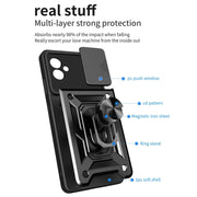 For Samsung Galaxy A04e Sliding Camera Cover Design Phone Case(Blue)