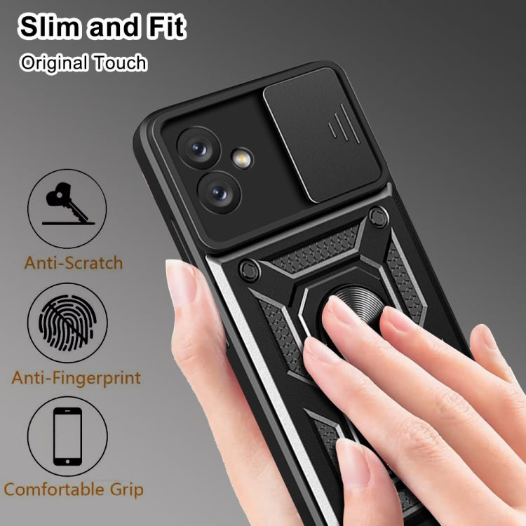 For Samsung Galaxy A04e Sliding Camera Cover Design Phone Case(Blue)