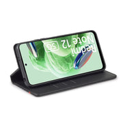 For Xiaomi Poco X5/Redmi Note 12 5G LC.IMEEKE Carbon Fiber Texture Flip Leather Phone Case(Vertical Black)