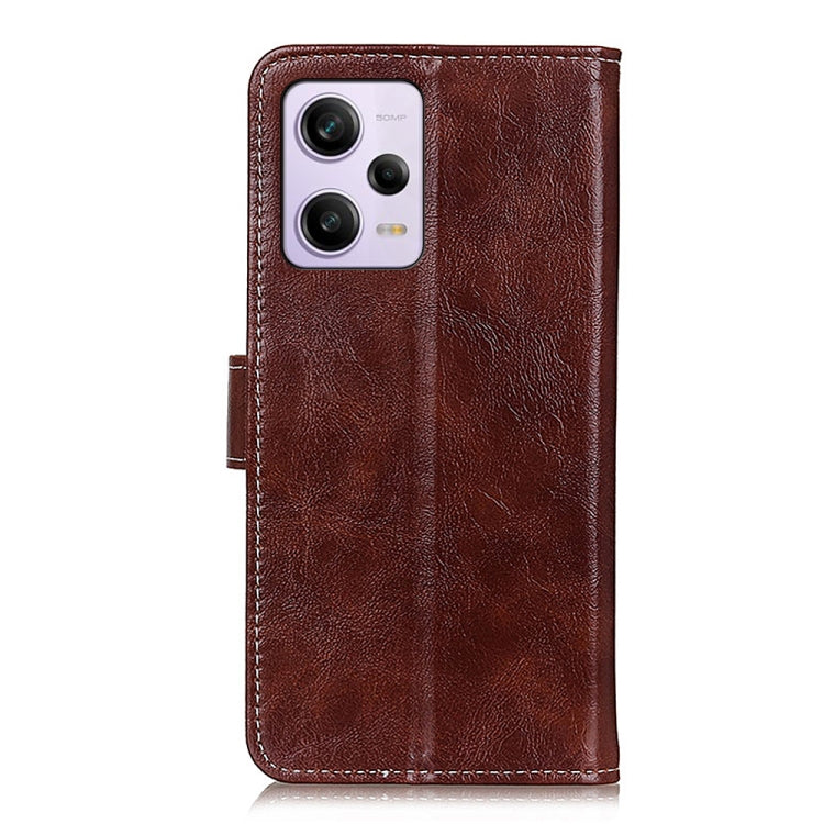 For Xiaomi Redmi Note 12 Pro+ 5G Retro Crazy Horse Texture Flip Leather Phone Case(Brown)