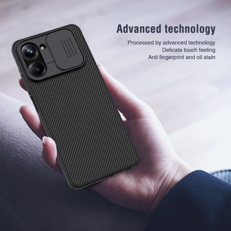 For Realme 10 Pro 5G NILLKIN Black Mirror Series Camshield PC Phone Case(Blue)