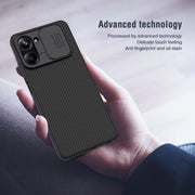 For Realme 10 Pro 5G NILLKIN Black Mirror Series Camshield PC Phone Case(Blue)