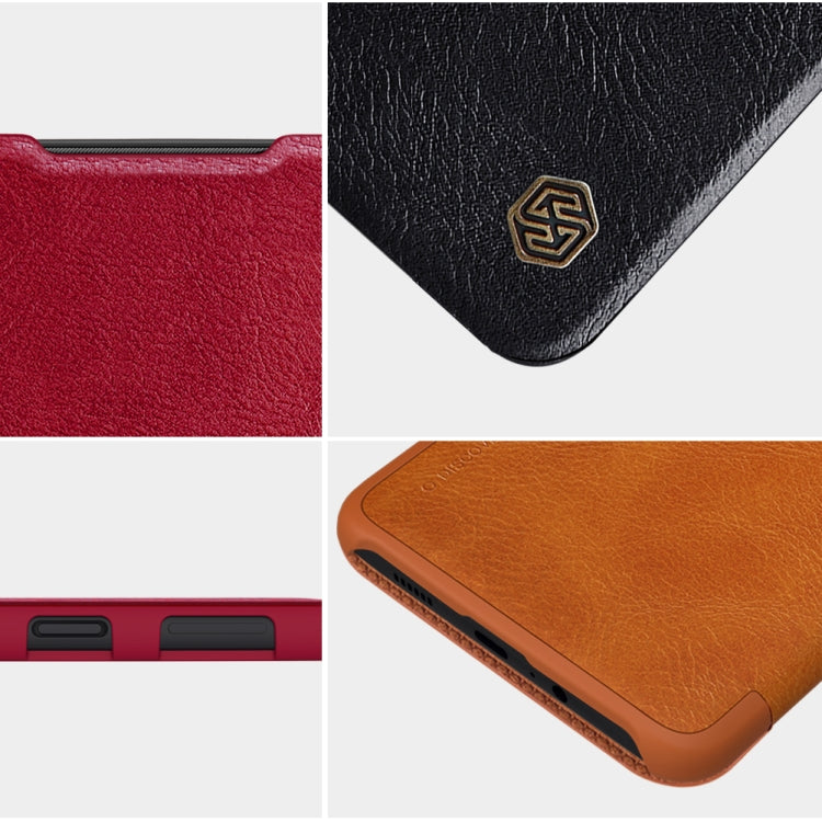 For Samsung Galaxy A14 5G NILLKIN QIN Series Crazy Horse Texture Leather Case(Red)