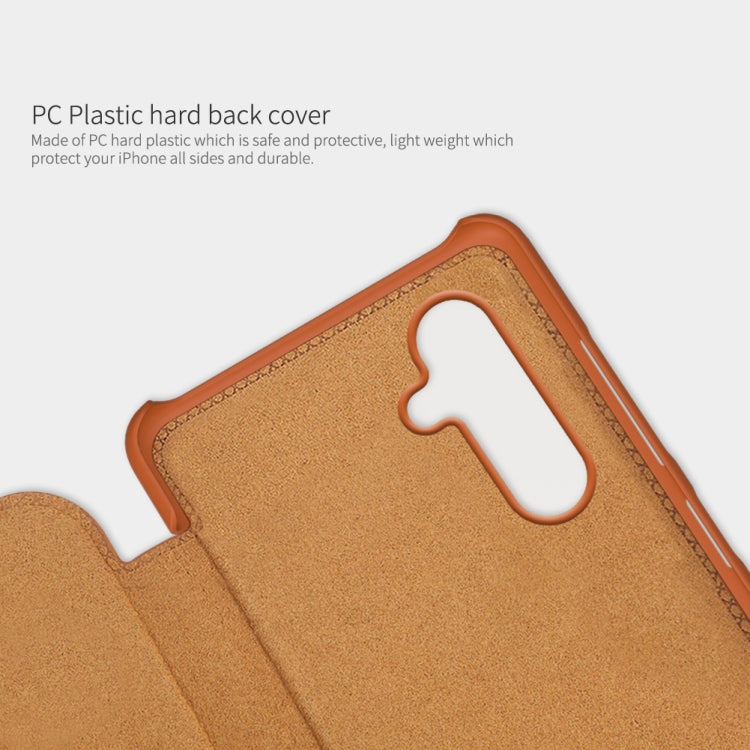 For Samsung Galaxy A14 5G NILLKIN QIN Series Crazy Horse Texture Leather Case(Brown)