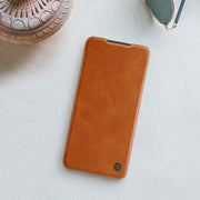 For Samsung Galaxy A14 5G NILLKIN QIN Series Crazy Horse Texture Leather Case(Brown)