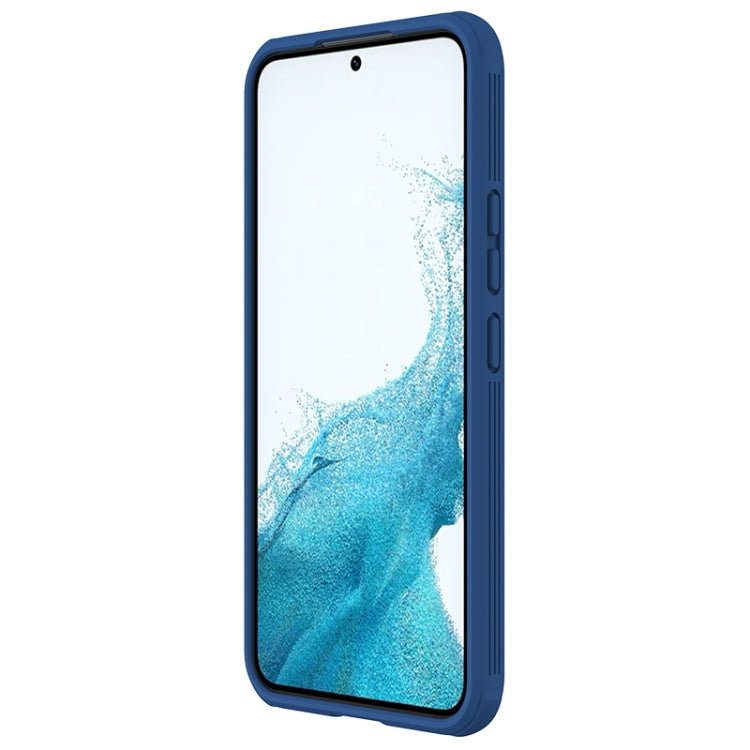 For Samsung Galaxy A54 5G NILLKIN Black Mirror Pro Series Camshield PC Phone Case(Blue)