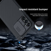 For Samsung Galaxy A54 5G NILLKIN Black Mirror Pro Series Camshield PC Phone Case(Blue)
