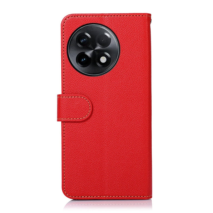 For OnePlus Ace 2 5G / 11R 5G KHAZNEH Litchi Texture Leather RFID Phone Case(Red)