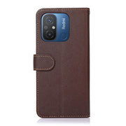 For Xiaomi Redmi 12C / Redmi 11A KHAZNEH Litchi Texture Leather RFID Phone Case(Brown)