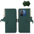 For Xiaomi Redmi 12C / Redmi 11A Genuine Leather Magnetic RFID Leather Phone Case(Green) - Xiaomi Cases by PMC TechLife | Online Shopping South Africa | PMC TechLife