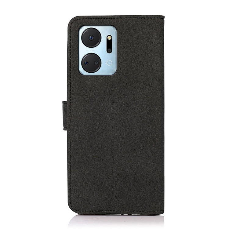 For Honor X7a 4G KHAZNEH Matte Texture Leather Phone Case(Black)