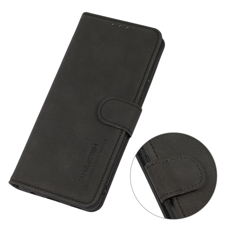 For Honor X7a 4G KHAZNEH Matte Texture Leather Phone Case(Black)