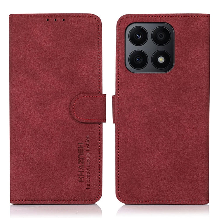For Honor X8a 4G KHAZNEH Matte Texture Leather Phone Case(Red)