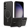For Samsung Galaxy S23 5G Skin Feel MagSafe Shockproof Phone Case with Holder(Black) - free shipping - PMC TechLife - Order now!
