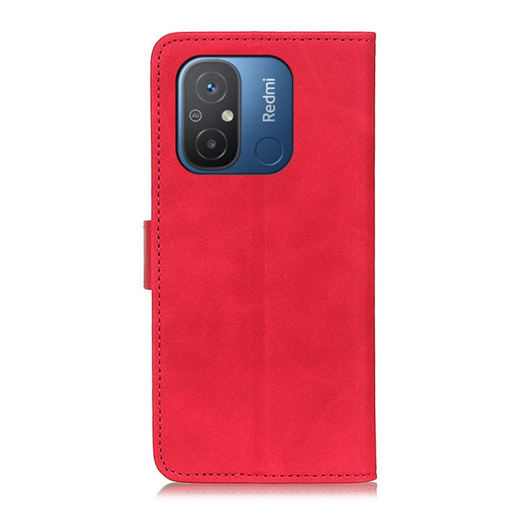 For Xiaomi Redmi 11A / 12C KHAZNEH Retro Texture Flip Leather Phone Case(Red)