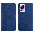 For Xiaomi 13 Lite HT03 Skin Feel Butterfly Embossed Flip Leather Phone Case(Blue) - free shipping - PMC TechLife - Order now!