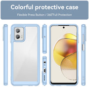 For Motorola Moto G73 Colorful Series Acrylic + TPU Phone Case(Blue)