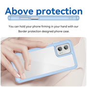 For Motorola Moto G73 Colorful Series Acrylic + TPU Phone Case(Blue)