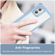 For Motorola Moto G73 Colorful Series Acrylic + TPU Phone Case(Blue)