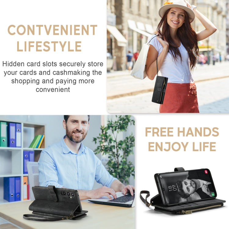 For Samsung Galaxy A34 5G CaseMe C30 Multifunctional Leather Phone Case(Black)