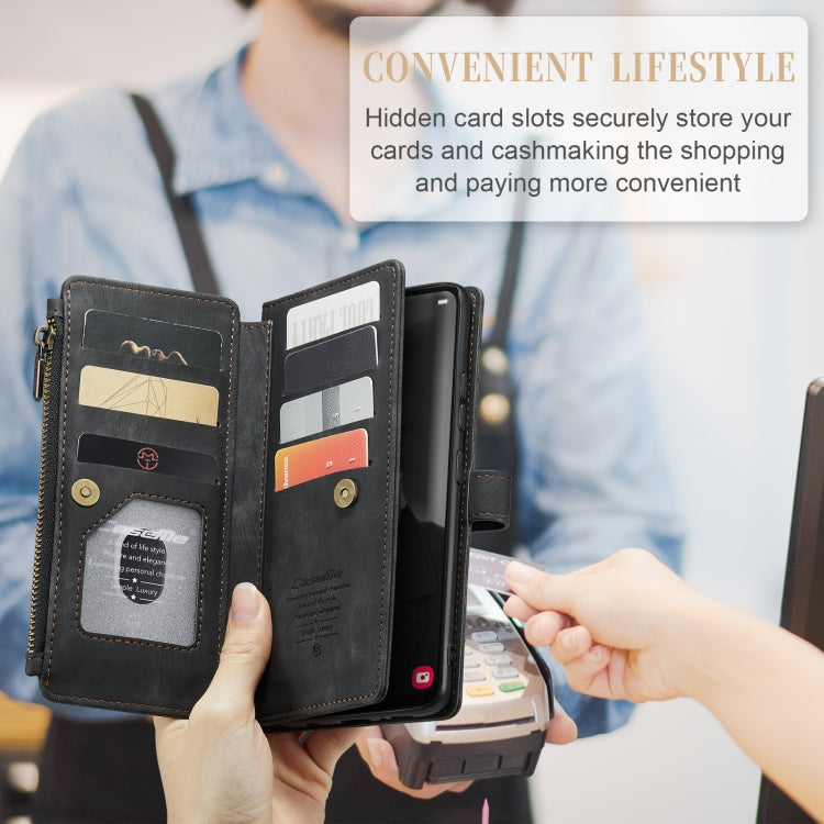 For Samsung Galaxy A34 5G CaseMe C30 Multifunctional Leather Phone Case(Black)