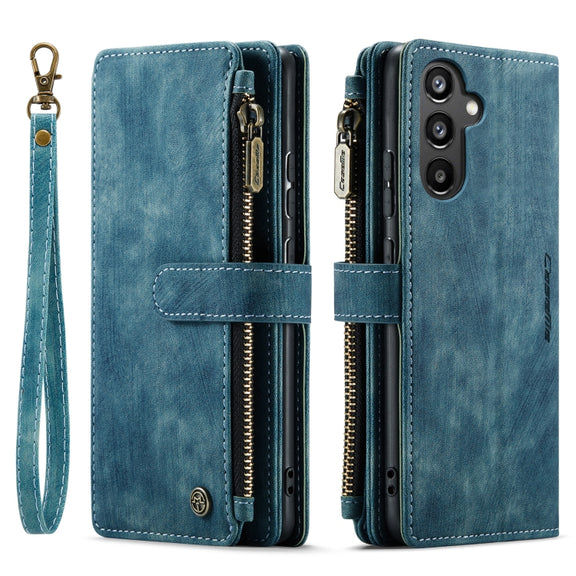 For Samsung Galaxy A34 5G CaseMe C30 Multifunctional Leather Phone Case(Blue)