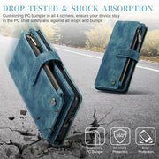 For Samsung Galaxy A34 5G CaseMe C30 Multifunctional Leather Phone Case(Blue)