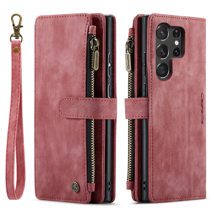 For Samsung Galaxy S23 Ultra 5G CaseMe C30 Multifunctional Leather Phone Case(Red)