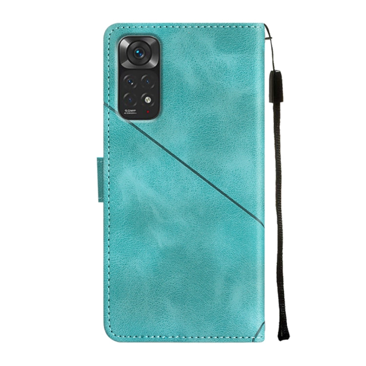 For Xiaomi Redmi Note 11s / 11 4G Skin-feel Embossed Leather Phone Case(Green)