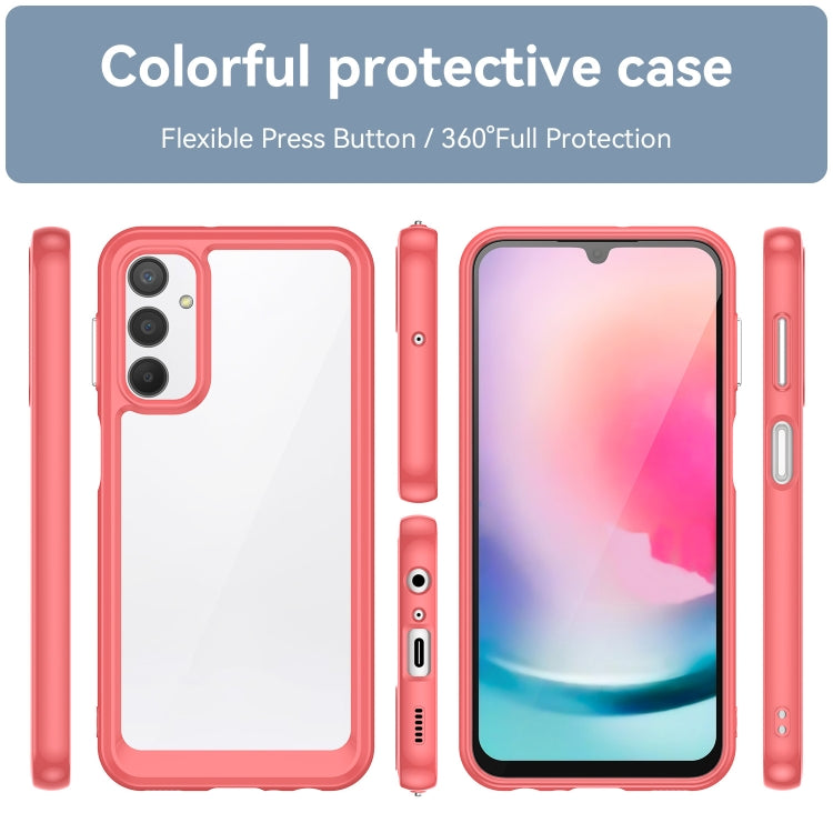 For Samsung Galaxy A24 4G Colorful Series Acrylic + TPU Phone Case(Red)