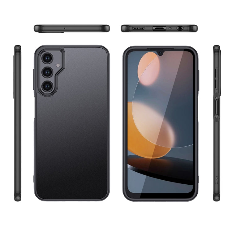 For Samsung Galaxy A24 4G Armor Clear TPU Hard PC Phone Case(Matte Black)